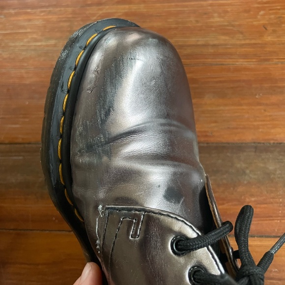 Pewter Doc Martens Leather Oxfords - Picture 6 of 7